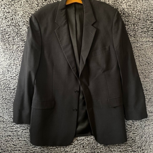 Brooks Stretch Blazer Blue Check 100% ViscoSport Coat Jacket Made in Israel 43L - Picture 13 of 14